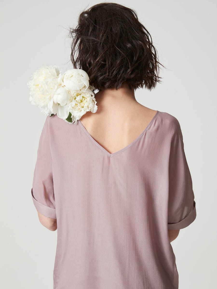 Basics Helene Galwas | Dolores Kurzarm Rosa Bluse Rose