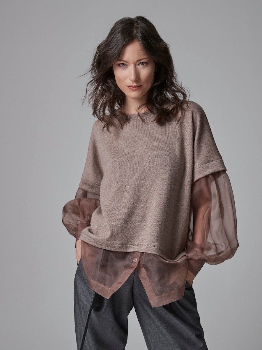 Pullover Helene Galwas | Chiara - Pullover Aus Feiner Wolle Cappuccino