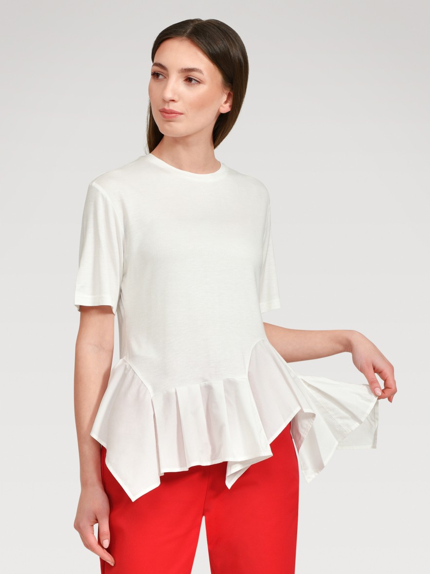 Shirts Helene Galwas | Flo Es Kurzarm Shirt Weis