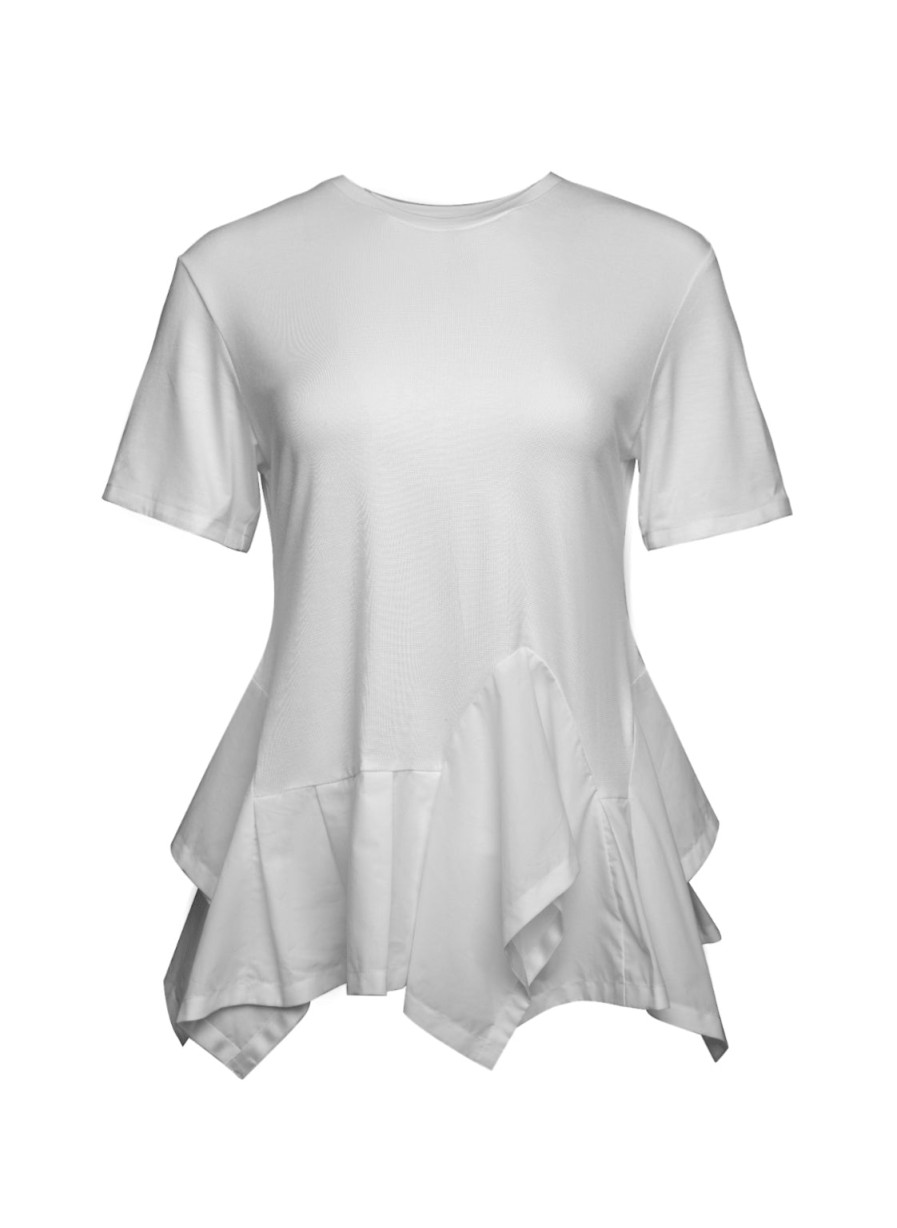 Shirts Helene Galwas | Flo Es Kurzarm Shirt Weis