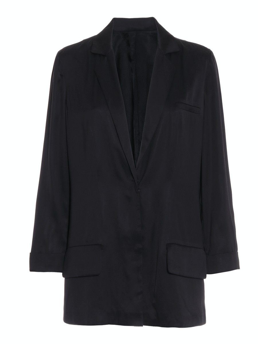 Basics Helene Galwas | Barbara - Blazer Aus Tencel Schwarz